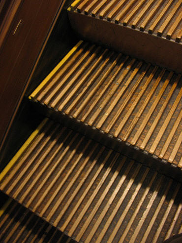  Macy*s wooden escalator New York City 